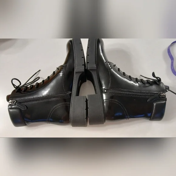 COACH Patent Leather Combat Boot CX027 • Black • Size 6B - Picture 9 of 13